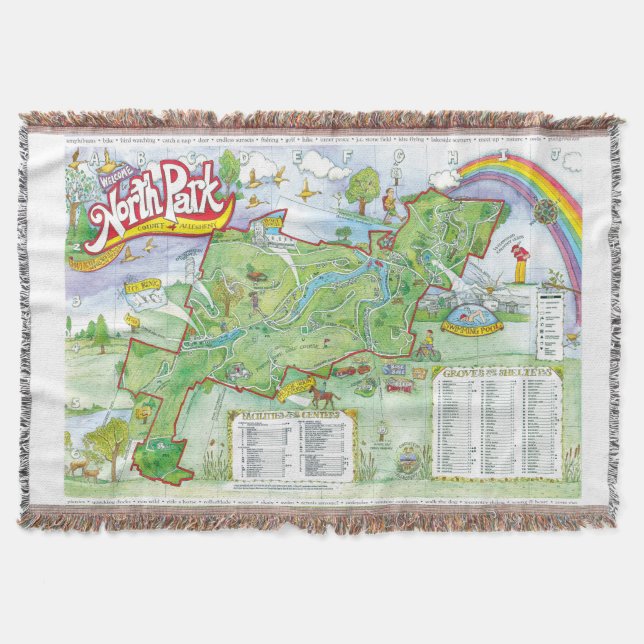 North Park Map Blanket - Pittsburgh, PA (Front)