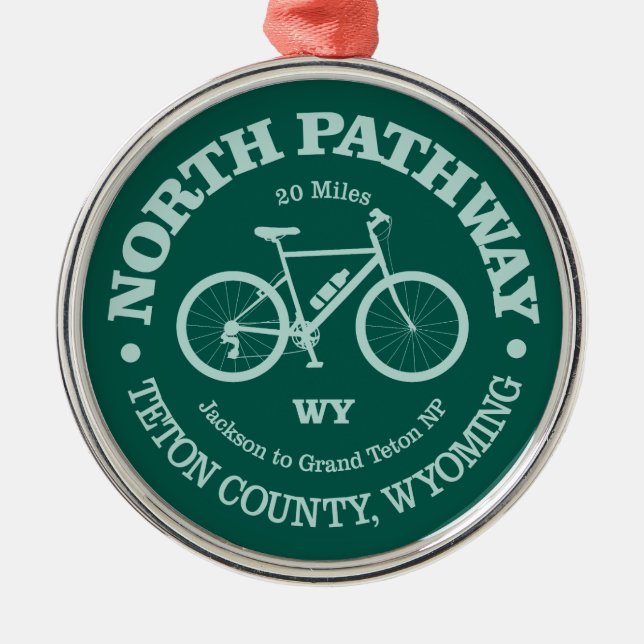North Pathway (cycling) Metal Ornament (Front)