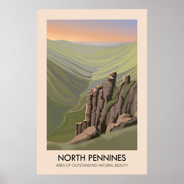 North Pennines AONB Travel Poster (Front)