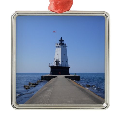 North Pierhead Lighthouse, Ludington, MI  Metal Or Ornament