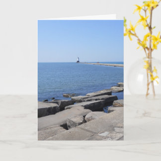 North Pierhead Lighthouse, Ludington, MI Notecard