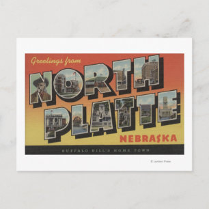 North Platte, Nebraska - Large Letter Scenes Postcard