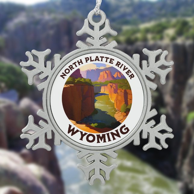 North Platte River Snowflake Pewter Christmas Ornament (Creator Uploaded)