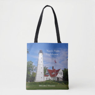 North Point Lighthouse all over tote bag