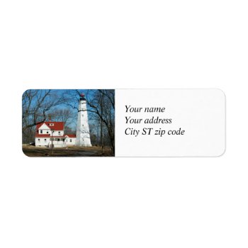 North Point Lighthouse Milw Wi Address Label by lynnsphotos at Zazzle