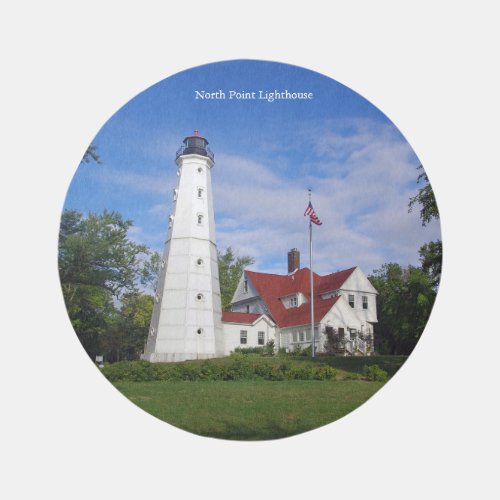 North Point Lighthouse round rug