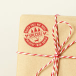 North Pole Air Mail Special Delivery Rubber Stamp<br><div class="desc">This adorable design will delight your children on Christmas morning! Choose the color of your stamp such as the bright red shown in the photo.</div>