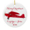 North Pole Airplane Christmas Ornament