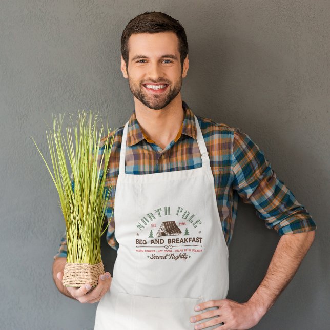 North Pole Bed and Breakfast  Adult Apron (North Pole Bed and Breakfast Standard Apron)