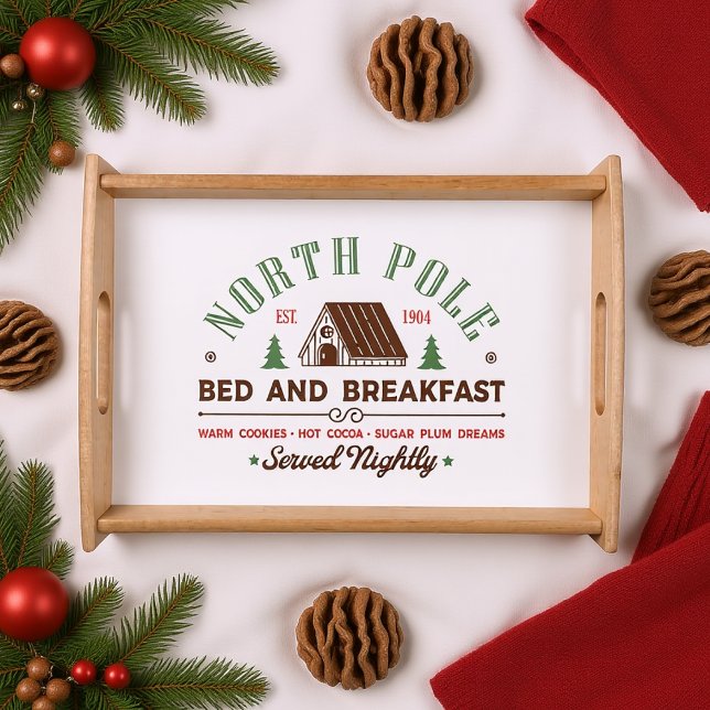 North Pole Bed & Breakfast Christmas Cocoa Cookie Serving Tray (Creator Uploaded)