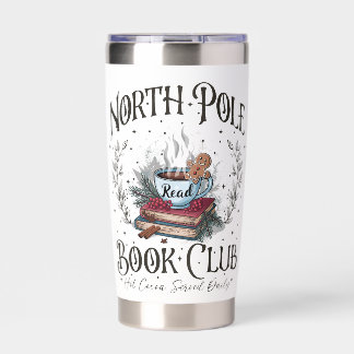  North Pole Book Club Christmas  Insulated Tumbler
