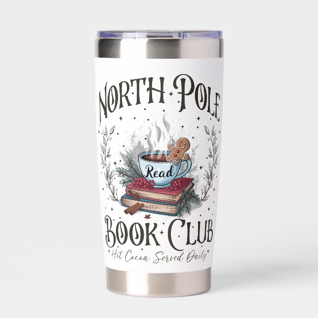  North Pole Book Club Christmas  Insulated Tumbler (Front)