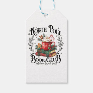 North Pole Book Club Hot Cocoa Christmas  Gift Tags