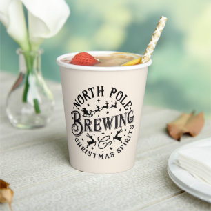 North Pole Brewing Christmas Spirits Coffee Paper Paper Cups