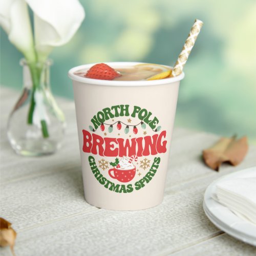 North Pole Brewing Christmas Spirits Coffee  Paper Paper Cups