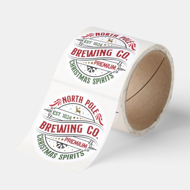 North Pole Brewing Co Spirits Bar Classic Round Sticker (Roll)