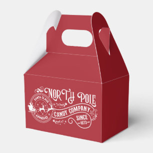 North Pole Candy Company Santa approved Favor Boxes
