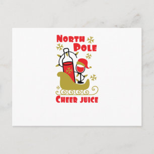 North Pole Cheer juice Invitation Postcard