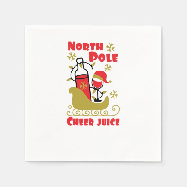 North Pole Cheer juice Napkins (Front)