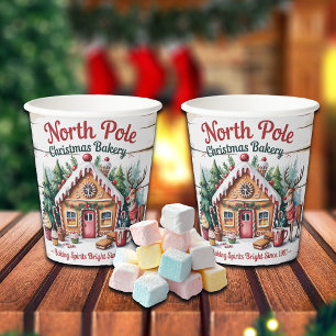North Pole Christmas Bakery Paper Cups