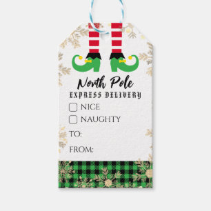 North Pole Christmas Gift Tags