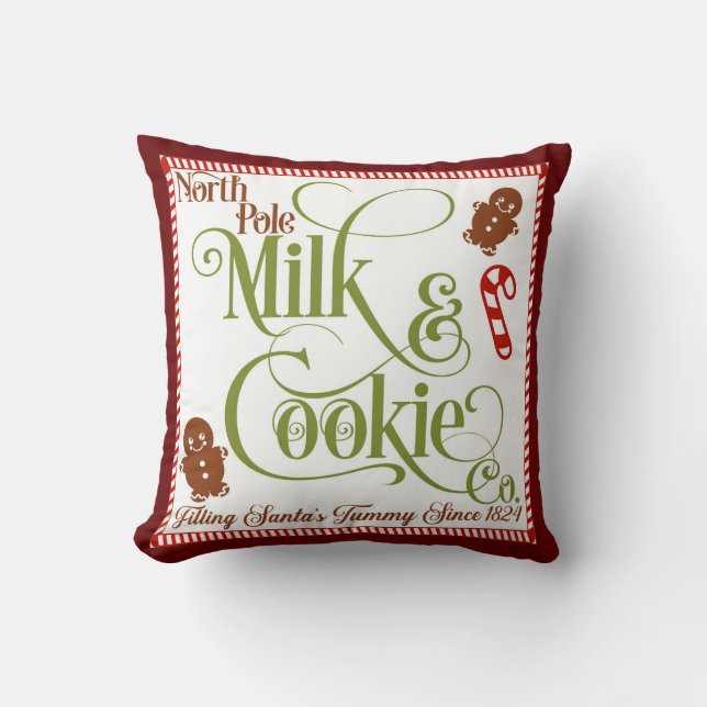 North Pole Christmas Home Decor Throw Pillow (Front)