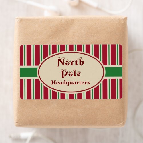 North Pole Christmas Labels