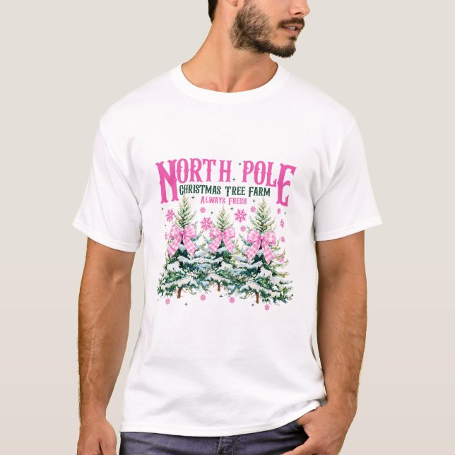 North-pole Christmas Tree Always Fresh Coquette Bo T-Shirt (Front)