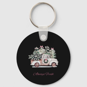 North Pole Christmas Tree Farm Always Fresh Xmas W Keychain