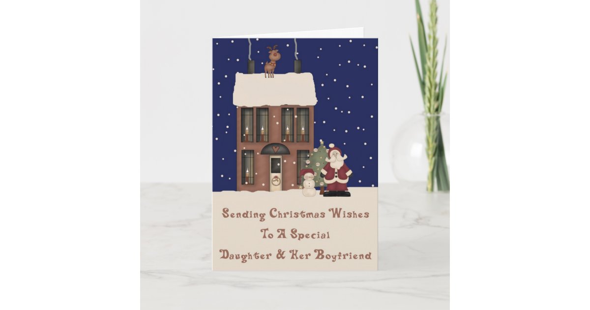 North Pole Christmas Wishes Daughter Boyfriend Holiday Card Zazzle Com