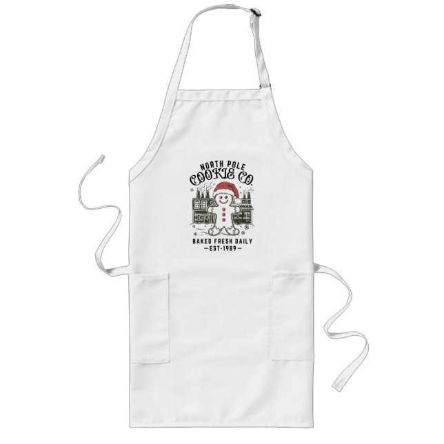 North Pole Cookie Co. Long Apron (Front)