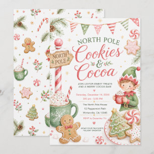 North Pole Cookies & Cocoa Invitation
