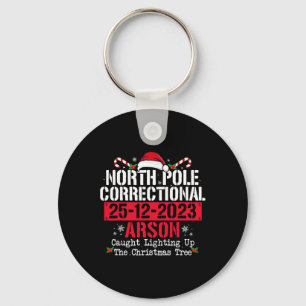 North Pole Correctional Arson Family Matching Chri Keychain