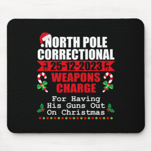 North Pole Correctional Weaponds Charge His Guns O Mouse Pad