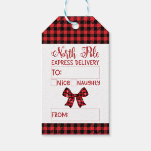 North Pole Delivery Christmas Gift Tags