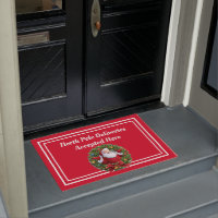 North Pole Delivery Santa Red White Front Door