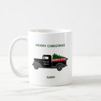 North Pole Delivery Vintage Truck Christmas Coffee Mug