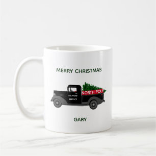 North Pole Delivery Vintage Truck Christmas Coffee Mug