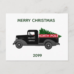 North Pole Delivery Vintage Truck Christmas Postcard