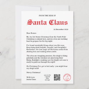 North Pole Dispatch Letter Card
