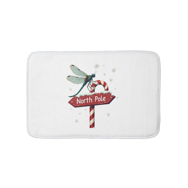 North Pole Dragonfly Bath Mat (Front)