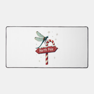 North Pole Dragonfly Desk Mat