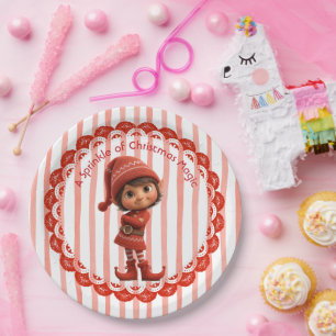 North Pole Elf Celebration Christmas Magic Paper Plates