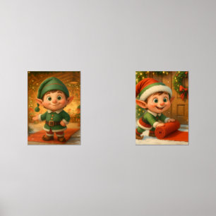 North Pole Elf Celebration Christmas Magic Wall Art Sets