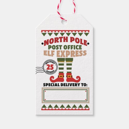 North Pole Elf Express Delivery from Santa Gift Tags