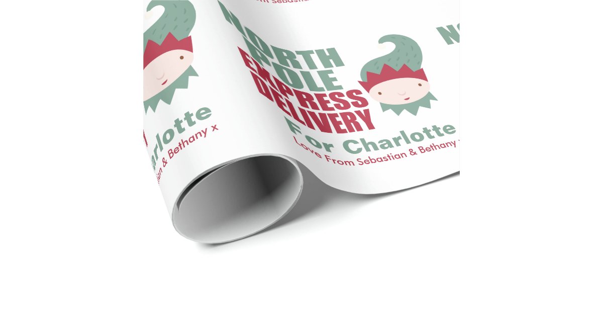 Christmas Santa Clause Toy Company North Pole Wrapping Paper