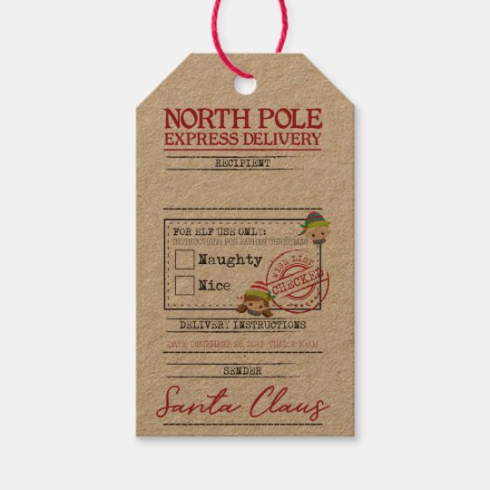 North Pole Express Delivery - Tag | Zazzle.com