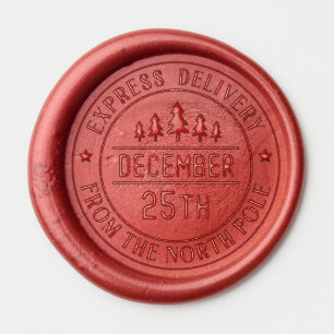 North Pole Express Delivery Wax Seal Sticker
