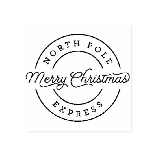 North Pole Express Holiday Envelope Stamp | Zazzle.com