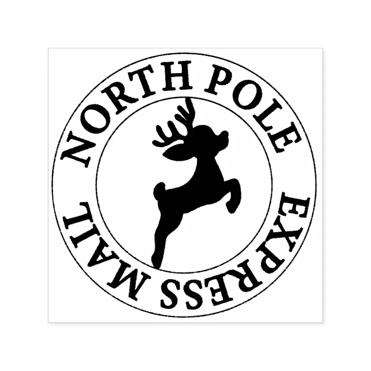 north pole postage clipart